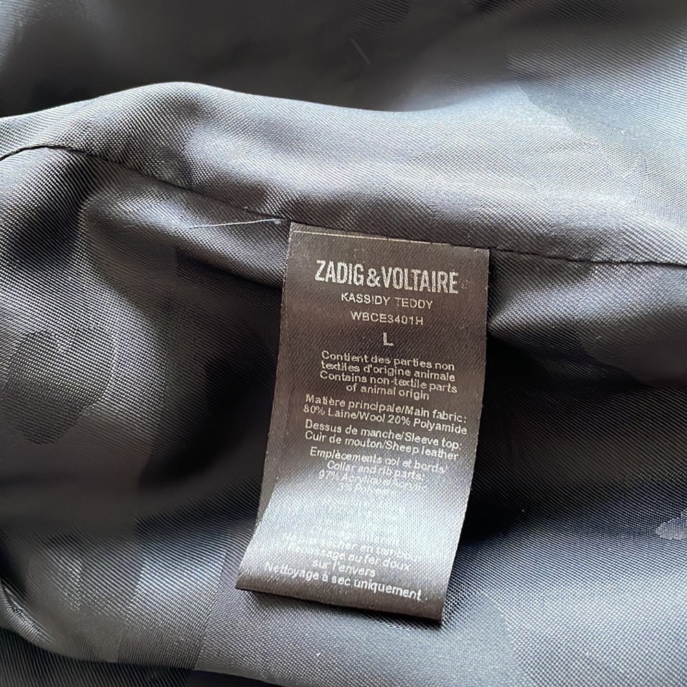 Zadig & Voltaire Bomber Jacket Kassidy Teddy - Picture 7 of 12